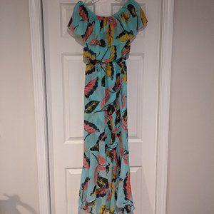 High low off the shoulder dress